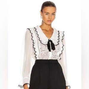 Self portrait lace shirt